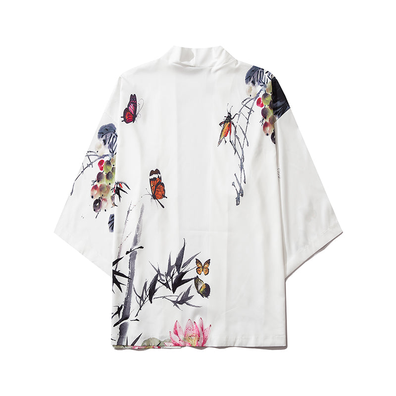 Japanese Sakura Cherry Blossom Kimono-Enchanted peach