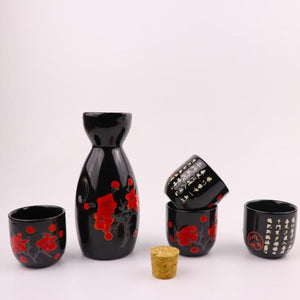 Japanese Sakura Cherry Ceramic Sake Set-Enchanted peach