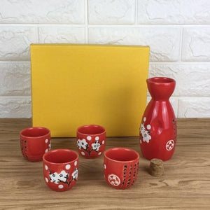 Japanese Sakura Cherry Ceramic Sake Set-Enchanted peach