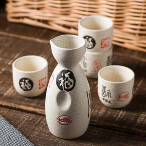 Japanese Sakura Cherry Ceramic Sake Set-Enchanted peach