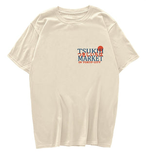 Japanese Tokyo Tsukiji Fish Market Unisex Tee-Enchanted peach