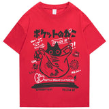 Japanese-theme Black Cat in a Bag Unisex Tee-Enchanted peach