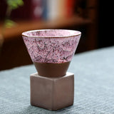 Japanese-theme Ceramic Kiln Cone 200ml Tea Cup-Enchanted peach