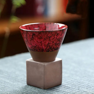 Japanese-theme Ceramic Kiln Cone 200ml Tea Cup-Enchanted peach