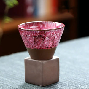 Japanese-theme Ceramic Kiln Cone 200ml Tea Cup-Enchanted peach