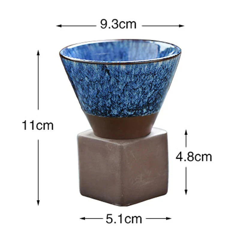 Japanese-theme Ceramic Kiln Cone 200ml Tea Cup-Enchanted peach