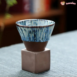 Japanese-theme Ceramic Kiln Cone 200ml Tea Cup-Enchanted peach