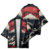 Japanese-themed Great Wave off Kanagawa Unisex Kimonos-Enchanted peach