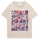 Japanese-themed Oishi Market Illustration Unisex Tee-Enchanted peach