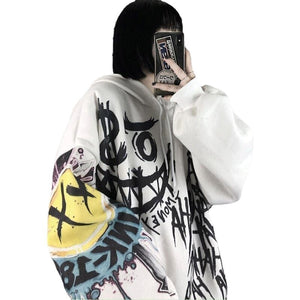 Japanese-themed Style Kei Clothes Gothic Hoodie-Enchanted peach