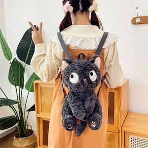 Jiji the Cat Plush Backpack-Enchanted peach