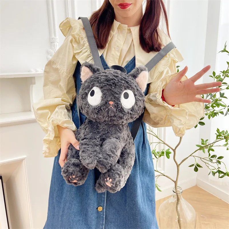 Jiji the Cat Plush Backpack-Enchanted peach