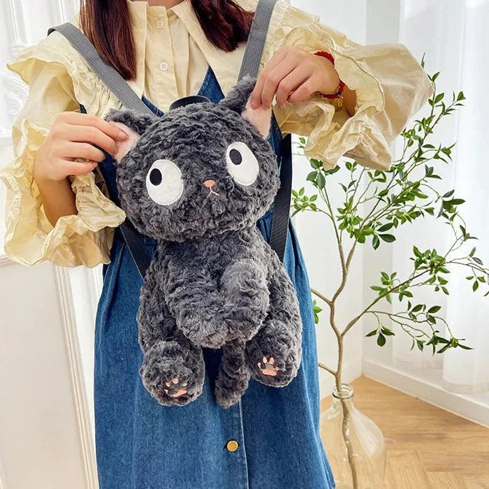 Jiji the Cat Plush Backpack-Enchanted peach