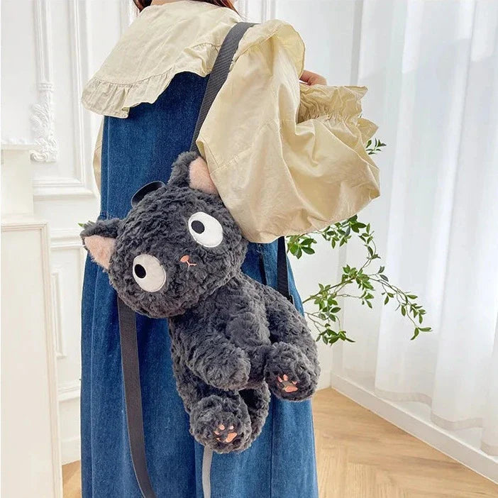 Jiji the Cat Plush Backpack-Enchanted peach