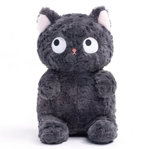 Jiji the Cute Fluffy Black Cat Plushie-Enchanted peach