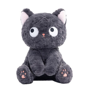 Jiji the Cute Fluffy Black Cat Plushie-Enchanted peach