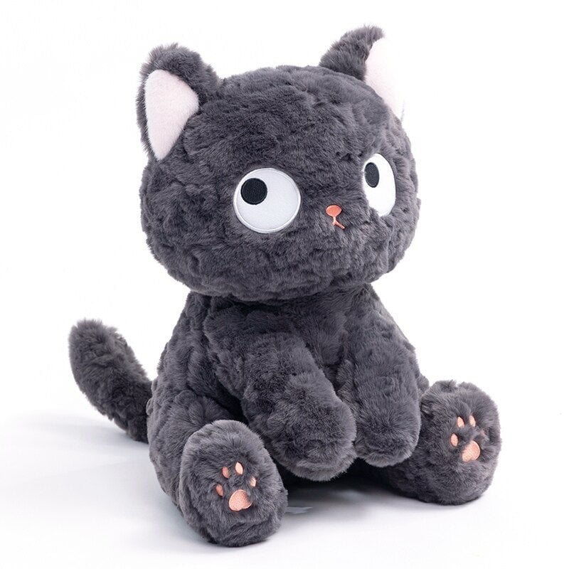 Jiji the Cute Fluffy Black Cat Plushie-Enchanted peach