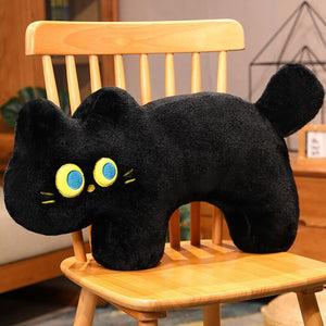 JoJo the Black Cat Plush Pillow-Enchanted peach