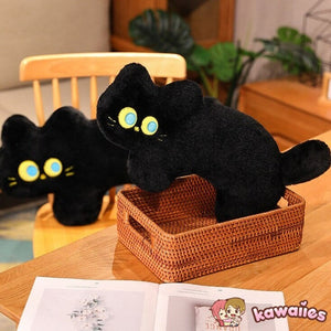 JoJo the Black Cat Plush Pillow-Enchanted peach