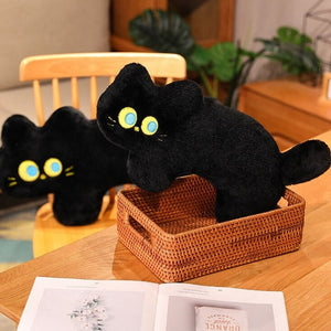 JoJo the Black Cat Plush Pillow-Enchanted peach