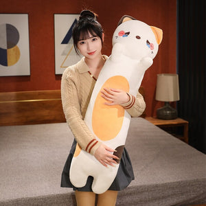 Kawaii 100cm Long Snuggly Dog Cat Pig Plushie Collection-Enchanted peach