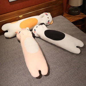 Kawaii 100cm Long Snuggly Dog Cat Pig Plushie Collection-Enchanted peach