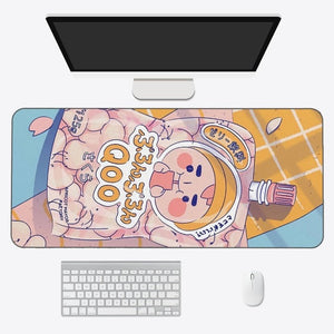 Kawaii Anime Aesthetics Large Mouse Pad-Enchanted peach