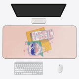 Kawaii Anime Aesthetics Large Mouse Pad-Enchanted peach