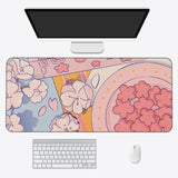 Kawaii Anime Aesthetics Large Mouse Pad-Enchanted peach