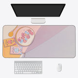 Kawaii Anime Aesthetics Large Mouse Pad-Enchanted peach