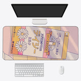 Kawaii Anime Aesthetics Large Mouse Pad-Enchanted peach