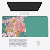 Kawaii Anime Aesthetics Large Mouse Pad-Enchanted peach