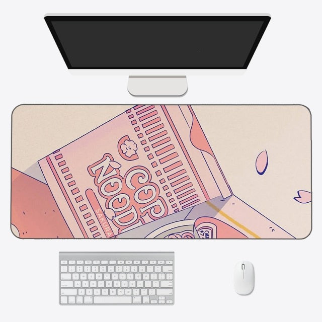 Kawaii Anime Aesthetics Large Mouse Pad-Enchanted peach