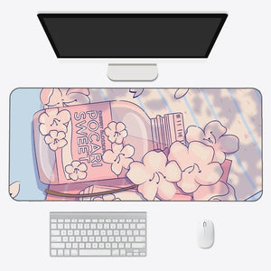 Kawaii Anime Aesthetics Large Mouse Pad-Enchanted peach