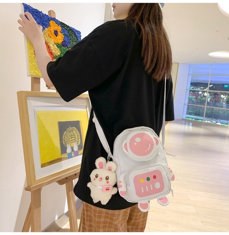 Kawaii Astronaut Bag-Enchanted peach