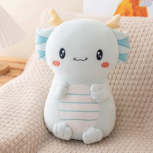 Kawaii Axolotl Dragon Plush-Enchanted peach