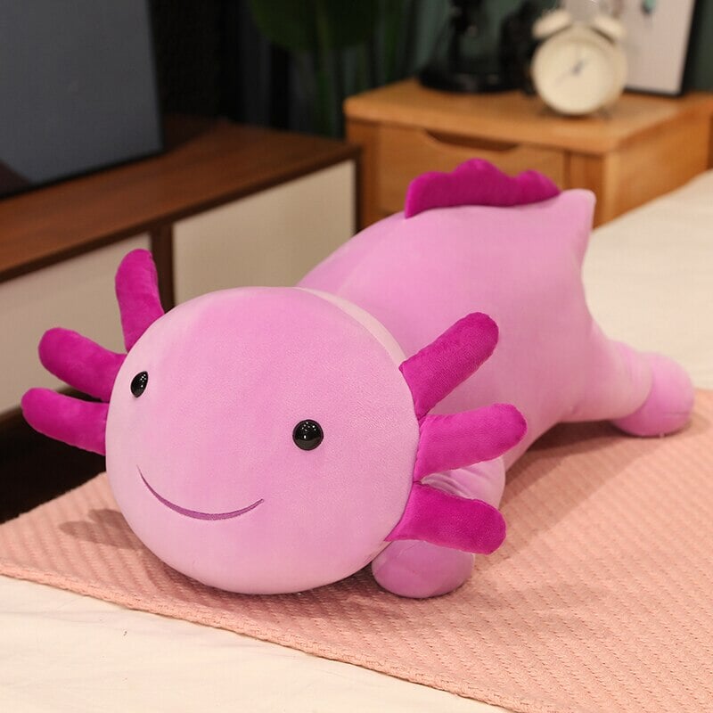 Kawaii Axolotl Salamander Plushie Family-Enchanted peach