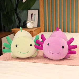 Kawaii Axolotl Salamander Plushie Family-Enchanted peach