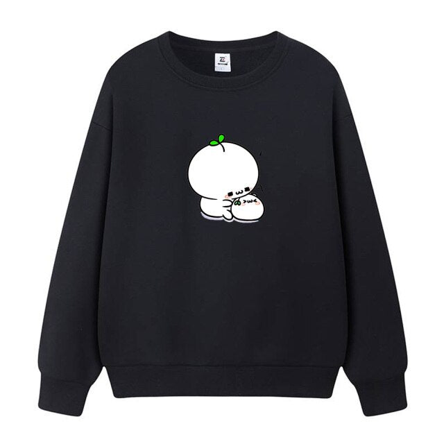 Kawaii Bao Bun Oversized Sweatshirt-Enchanted peach