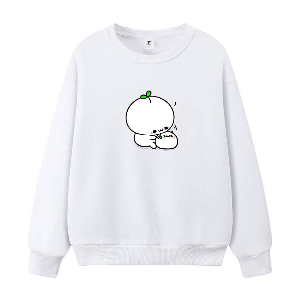 Kawaii Bao Bun Oversized Sweatshirt-Enchanted peach