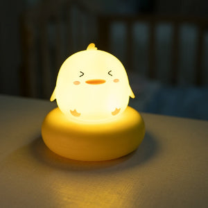 Kawaii Bear Bunny Duck Cat LED Night Light-Enchanted peach