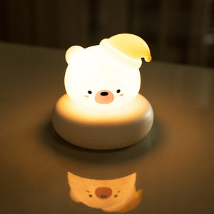 Kawaii Bear Bunny Duck Cat LED Night Light-Enchanted peach