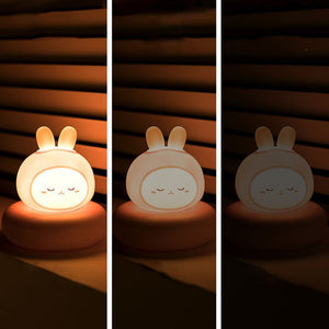 Kawaii Bear Bunny Duck Cat LED Night Light-Enchanted peach