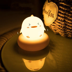 Kawaii Bear Bunny Duck Cat LED Night Light-Enchanted peach