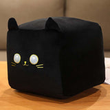 Kawaii Black White Cube Cat Plushies-Enchanted peach