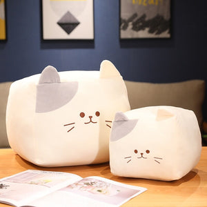 Kawaii Black White Cube Cat Plushies-Enchanted peach