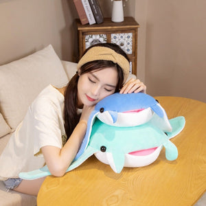 Kawaii Blue Mobula Devil Sting Ray Plushies-Enchanted peach