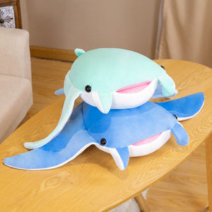 Kawaii Blue Mobula Devil Sting Ray Plushies-Enchanted peach