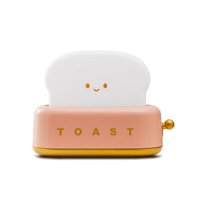 Kawaii Bread Toaster Machine LED Night Light-Enchanted peach