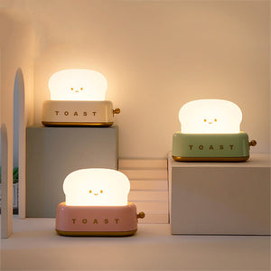 Kawaii Bread Toaster Machine LED Night Light-Enchanted peach